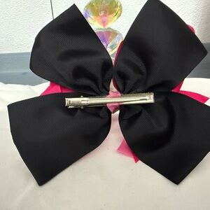 Black and Pink Hair Bow